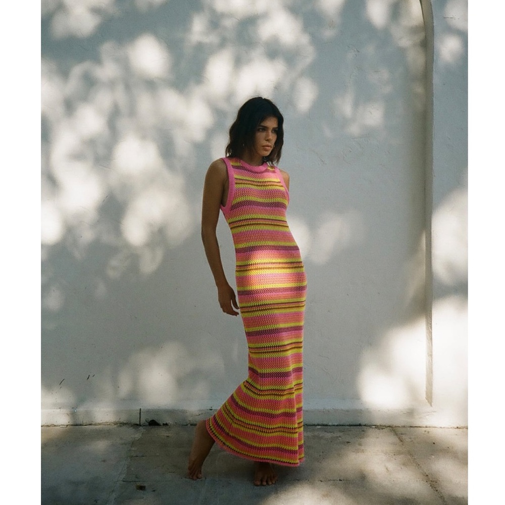 ZARA STRIPED KNIT DRESS